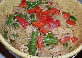 Mie Goreng udang (Fried Noodles with shrimps) (Smažené nudle s krevetami)