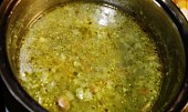 Netradiční špenátová polévka ze špenátového pudinku, vaříme....