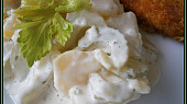 Řapíkatý bramborový salát k bleskové rybě, mňam:-)