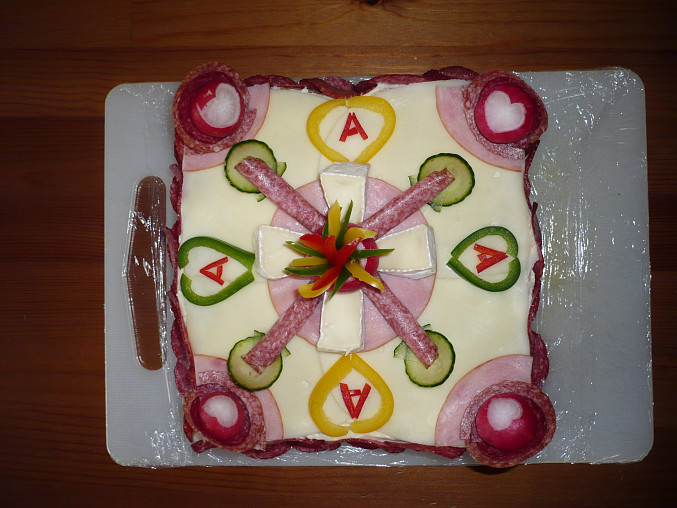 Slaný dort - ke svátku zamilovaných