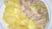 Sojové nudličky na smetaně s hořčicí a pórkem - vegan