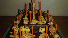 Žirafový dort