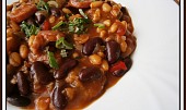 Ajveniny mexické fazole, detail hotového pokrmu