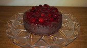 Cheesecake s třešněmi ve stylu New York, čokoládový s jahodami