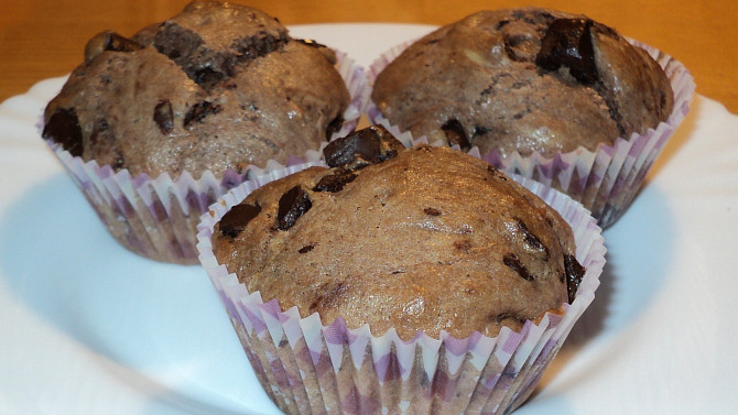 Čokoládové muffiny jednoduché
