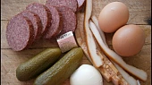 Králičí hřbety á la španělský ptáček, část použitých surovin