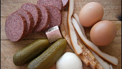 Králičí hřbety á la španělský ptáček, část použitých surovin