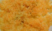 Mandarinkové muffiny, Posyp - cukr krupice smíchaný s nastrouhanou mandarinkovou kůrou