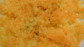 Mandarinkové muffiny, Posyp - cukr krupice smíchaný s nastrouhanou mandarinkovou kůrou