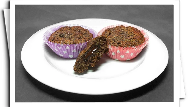 Ořechové muffinky s čokoládou