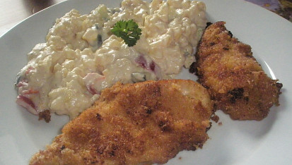 Pikantní kuřecí kousky ve smetanovo-parmezánové krustě