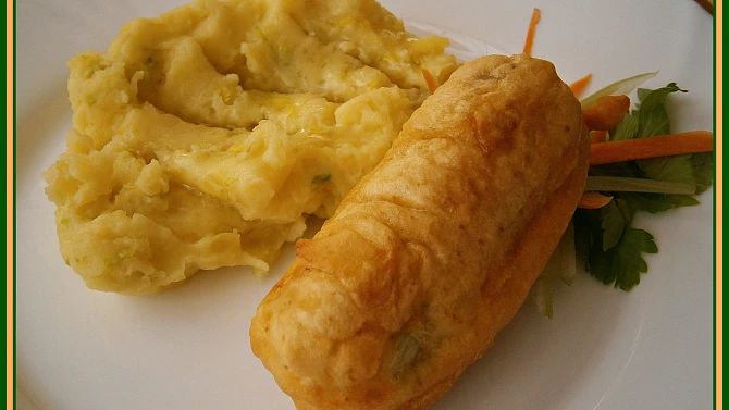 Řapíkatý celer plněný,v těstíčku smažený, Řapíkatý celer plněný,v těstíčku smažený