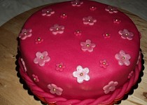 Růžový dort pro Evičku