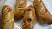 Šunkové rohlíky, jako pizza