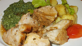 Vepřové ocásky na medu, zázvoru a na černém pivě