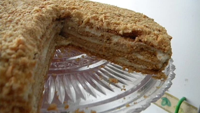 Výborný medovník, foto řezu
