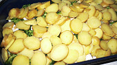 Zapečené brambory s brokolicí v bešamelové omáčce