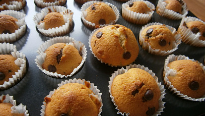 Borůvkové muffiny, čokoládová variace