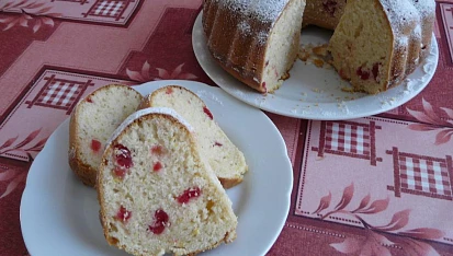 Citronová bábovka se smetanou