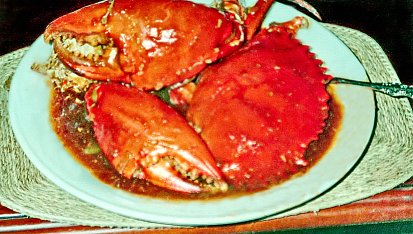Krabi na způsob Padang kuchyně - kepiting Padang