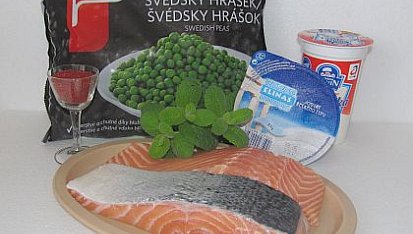Losos tandoori s hráškovo-mátovým pyré