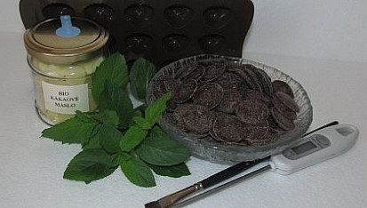 "Mátový sen" Čokoládové mátové pralinky
