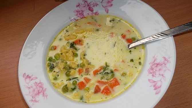 Mléčno - zeleninová polévka