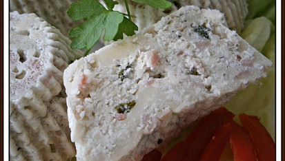 Muffiny bílkovo-sýrové, detail na řezu
