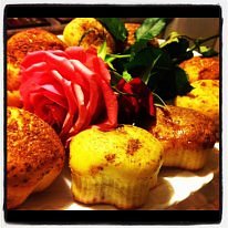 Muffiny se zakysanou smetanou
