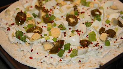 Quesadilla s vejci a jalapeňo