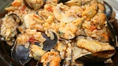Risoto s mušlemi a houbami