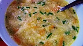 Strouhaná polévka čarodějka, detail...