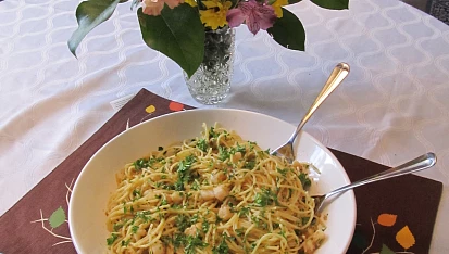 Testoviny s muslemi (scallops)