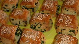 Tvarohové pagáčky s medvědím česnekem