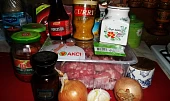 Vepřový ořez  na kari, worcesteru,  tymiánu a kapii, ingredience...