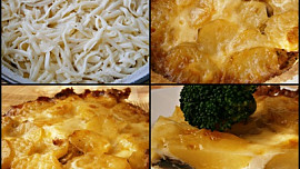 Zapečená brokolice se žampiony a bramborami