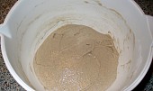 Celokváskový pšenično-žitný chléb (Fáze 1 - umíchání těstíčka večer před pečením)