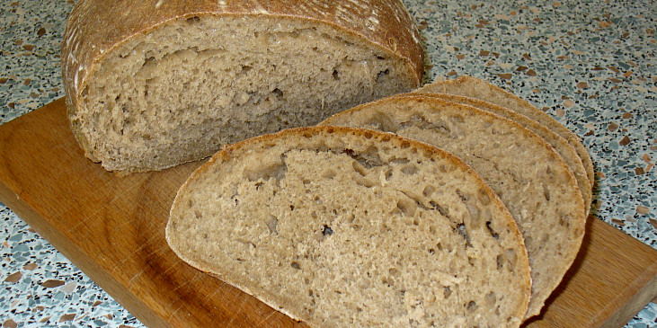 Celokváskový pšenično-žitný chléb (Krásně voňavý,nadýchaný,lehce nakyslý,s křupavou…)