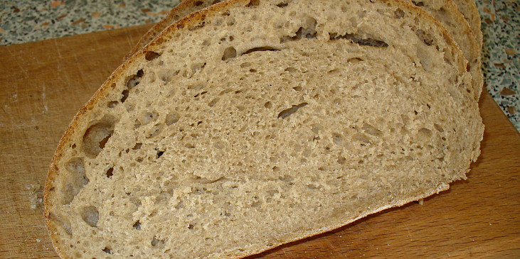 Celokváskový pšenično-žitný chléb (Ještě jeden detail řezu)