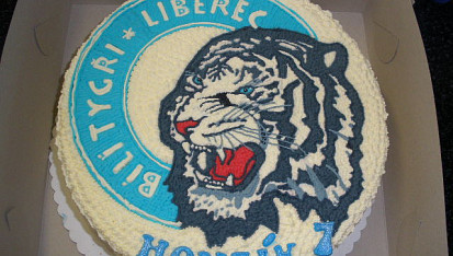 Dort logo FOX, bílí tygři Liberec