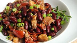 Fazole s hlívou ústřičnou