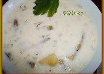 Fazolkovo-hrášková polévka s koprem