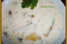Fazolkovo-hrášková polévka s koprem