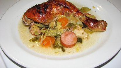 Francouzské kuřátko v kapustě
