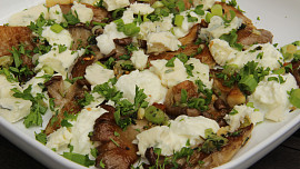 Hlíva zapečená s mozzarellou a gorgonzolou