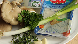 Hlíva zapečená s mozzarellou a gorgonzolou