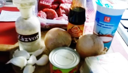 Hovězí na zázvoru jinak, dělané v PH, suroviny...