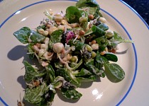 Jarní salát s polníčkem a sedmikráskou - vegan
