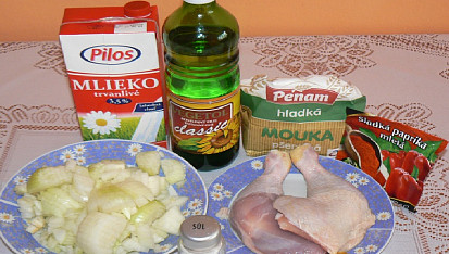 Kuřátko na paprice, Suroviny na omáčku
