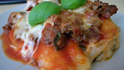 Lasagne s masem a lilkem